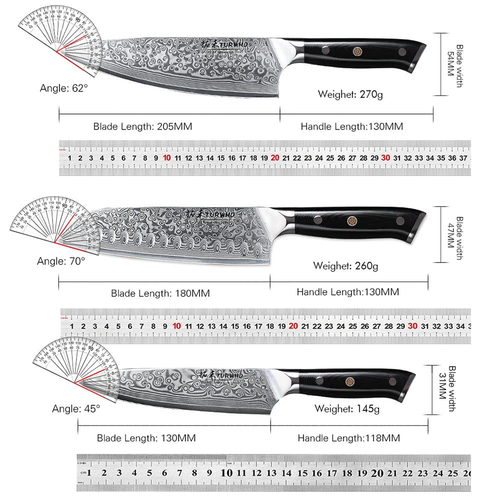Bộ Dao Bếp Nhật 67 Lớp Damascus VG10 Siêu Bền