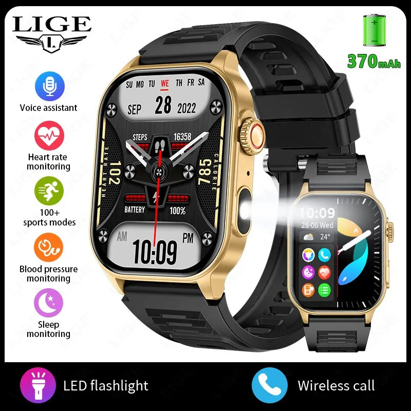 LIGE 2.01 Smart Watch Bluetooth Call Health