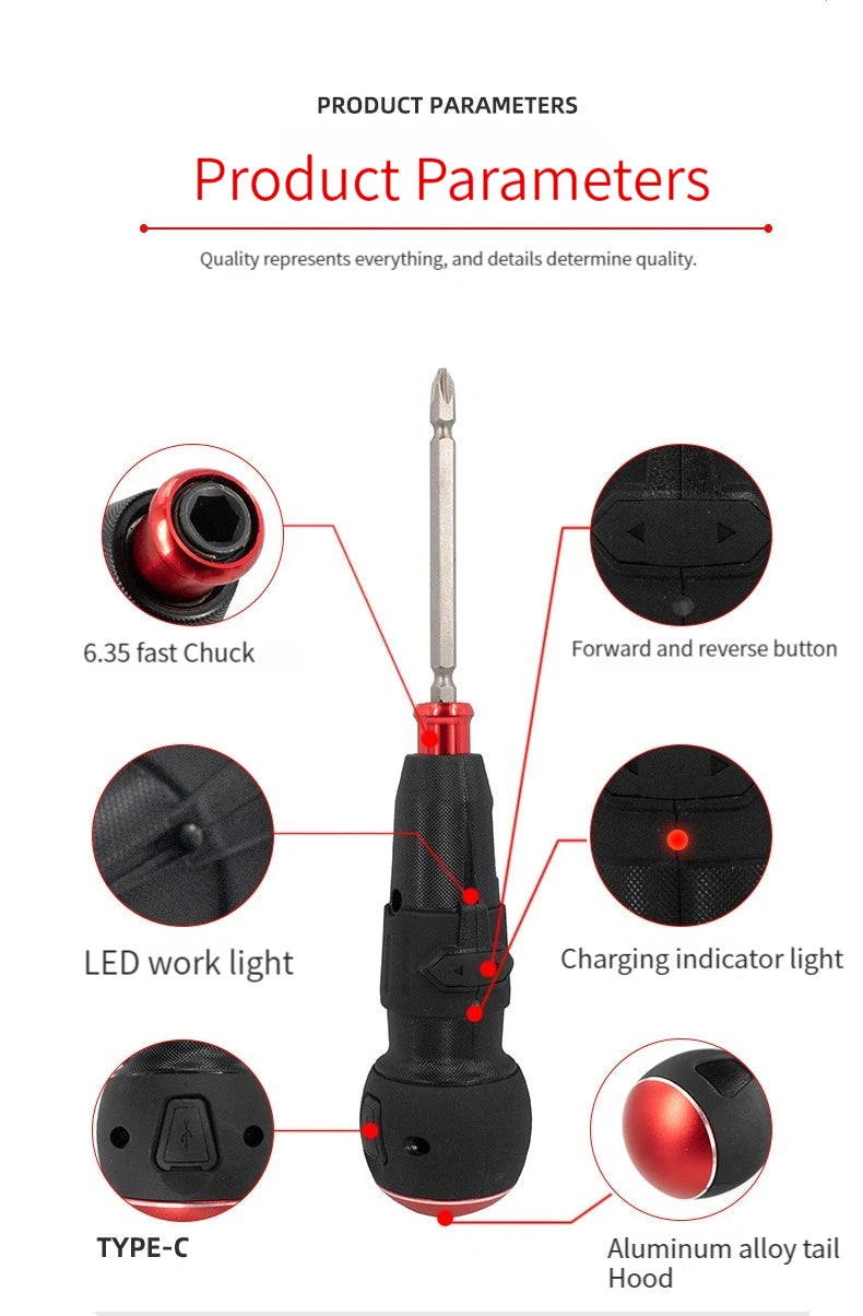 2025 New Cordless Electric Screwdriver 10 in 1 Powerful 3.6V Rechargeable Screwdriver Set Household Auto Screw Driver PC Repair