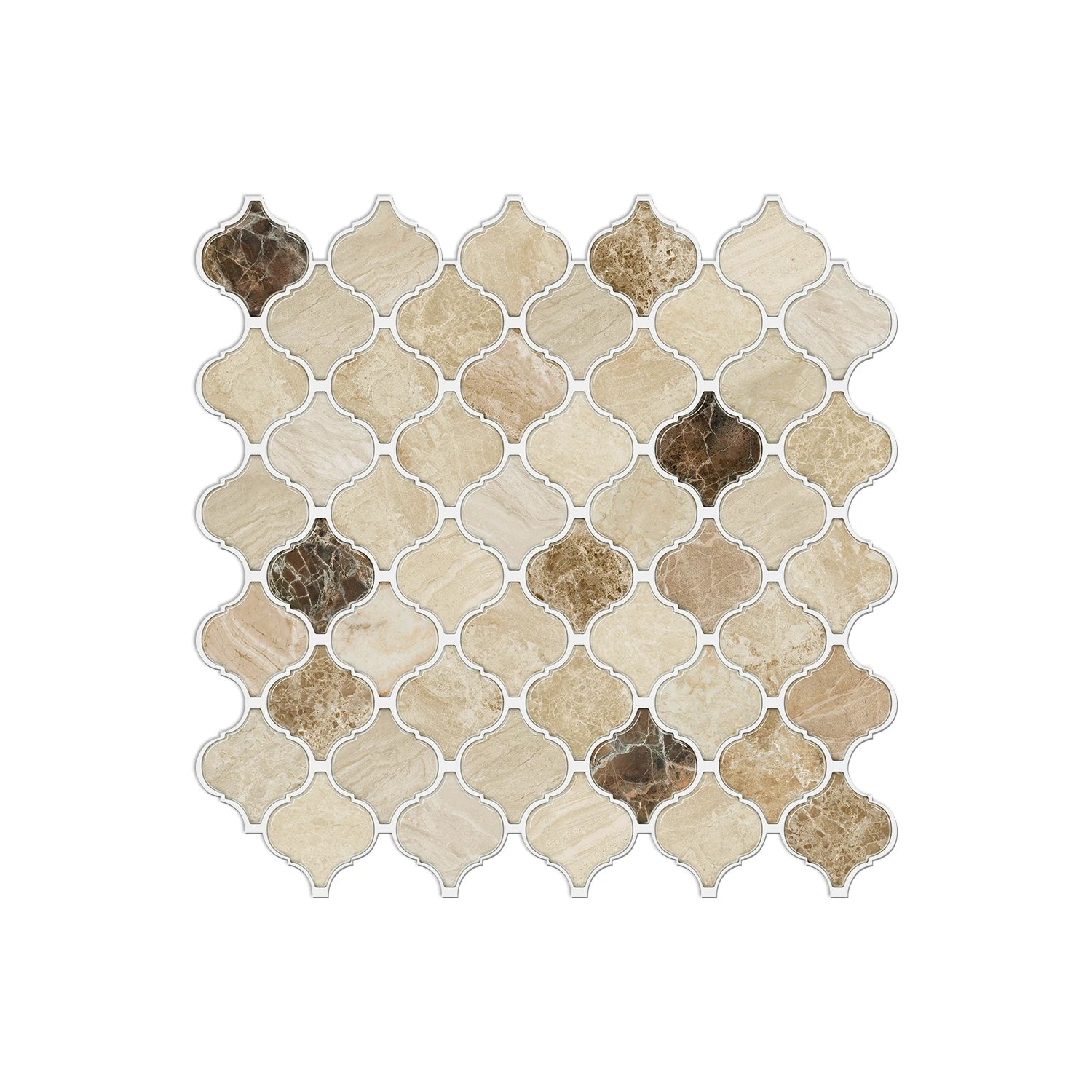 1/6/12PCS Fresh and Simple Marble Tile Stickers Waterproof Self Adhesive Kitchen Living Room Wall Stickers Home Renovation Decor