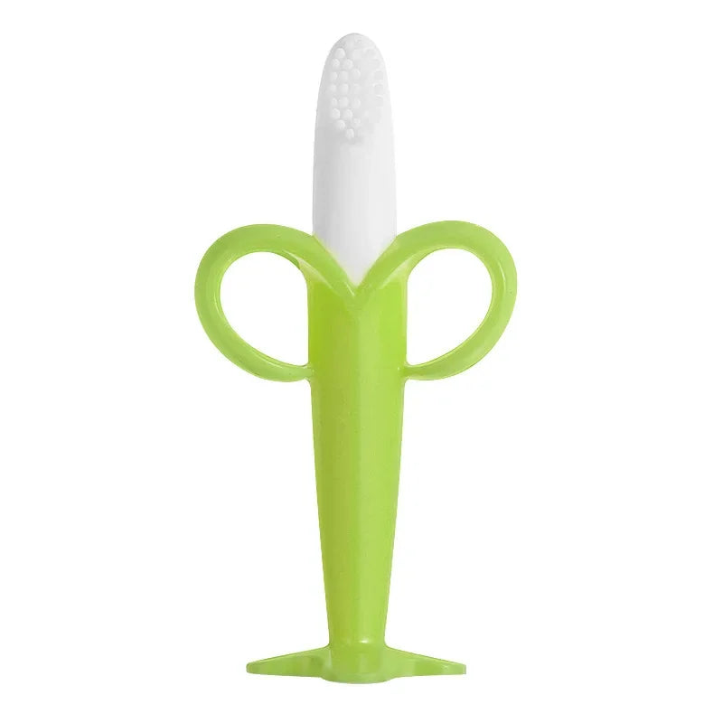 Bàn Chải & Gặm Nướu Hình Chuối Cho Bé 2in1 Silicone - Daisan Mart