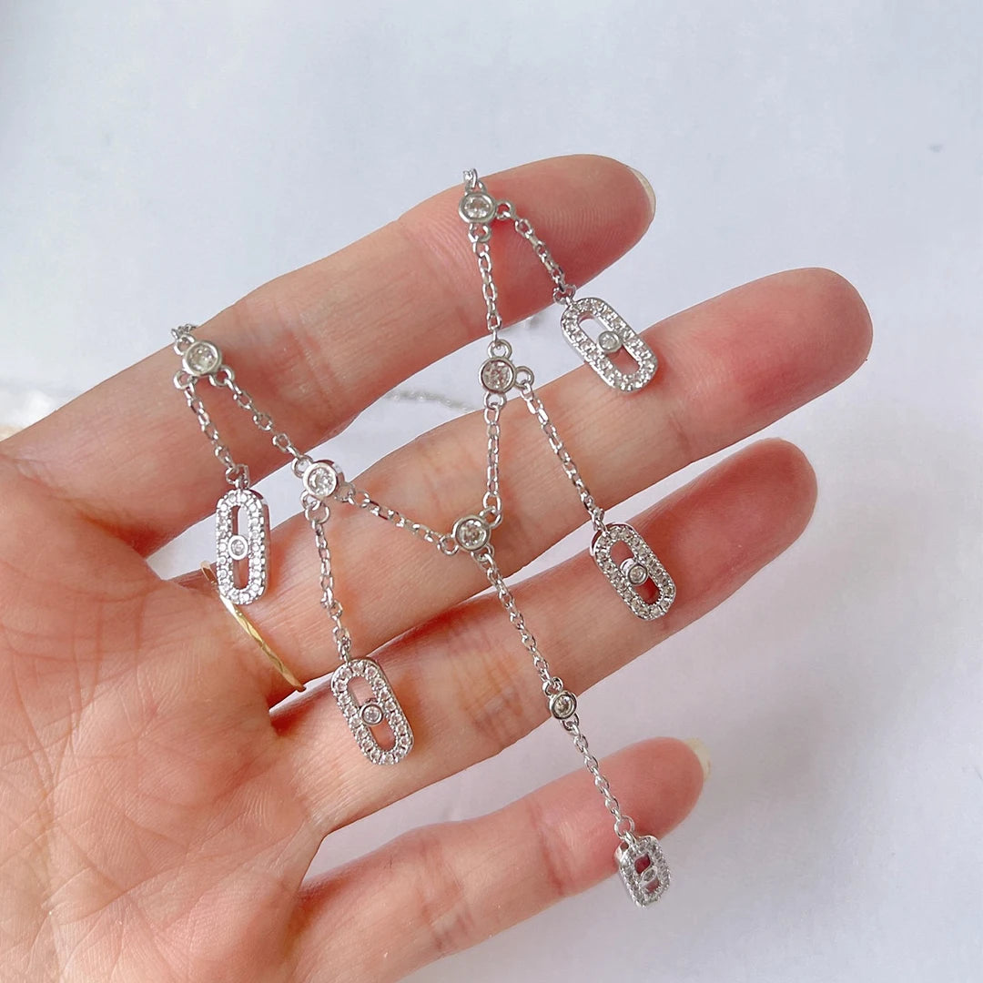 High-Quality 925 Silver Women's Necklace - Unique 5 Sides