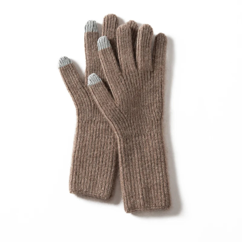 Găng Tay Nữ Len Cashmere Mềm Ấm, Cảm Ứng Mùa Đông - Daisan Mart