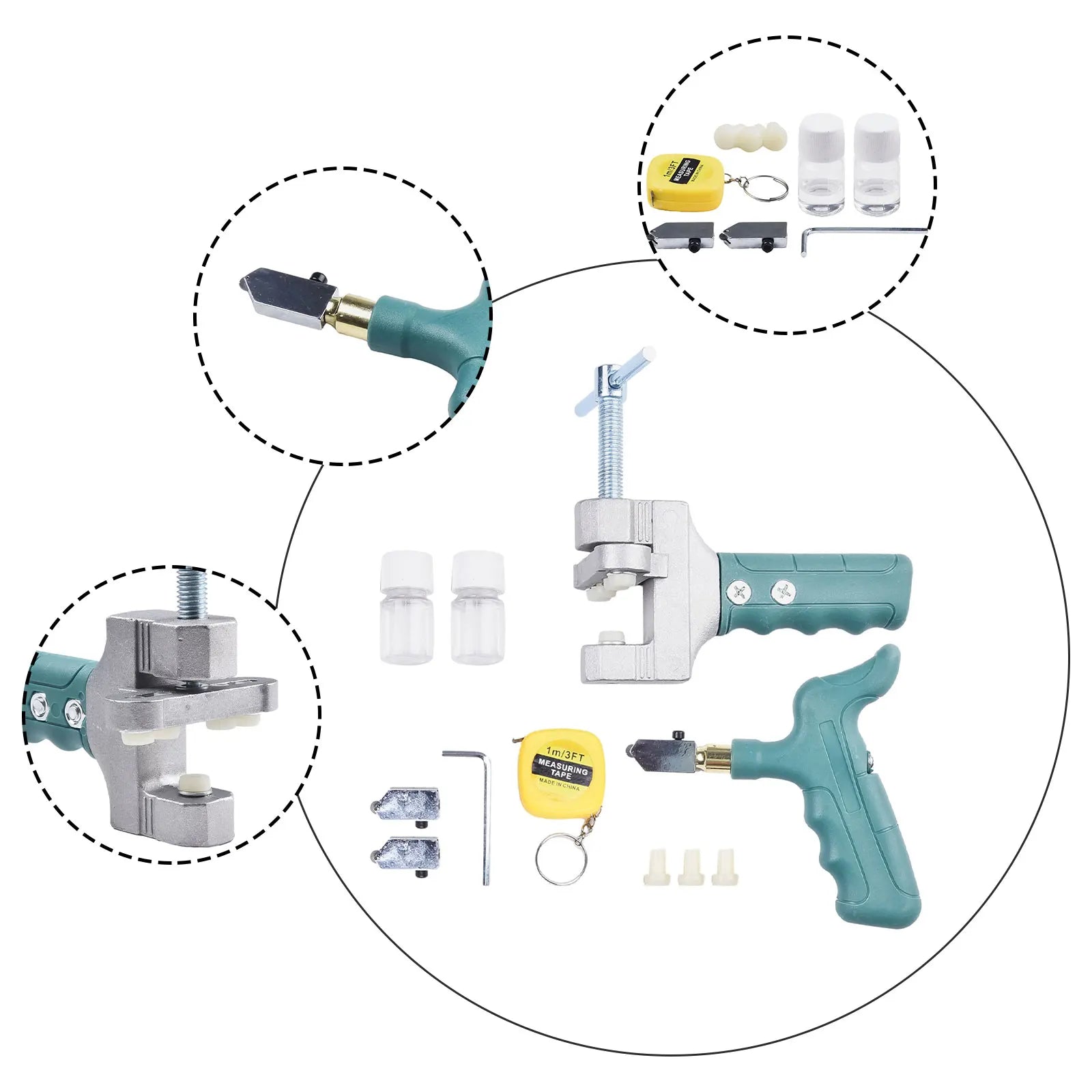 Multi-purpose Cutting Tool Set for Glass and Ceramic Tiles
