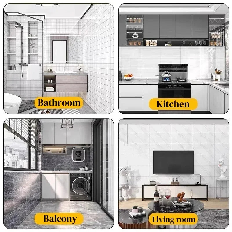 Imitation Marble Peel and Stick Wallpaper for Bedroom Walls Faux Tile Foam Wall Stickers Thick Home Decor Wall Paper 10~3 Meters