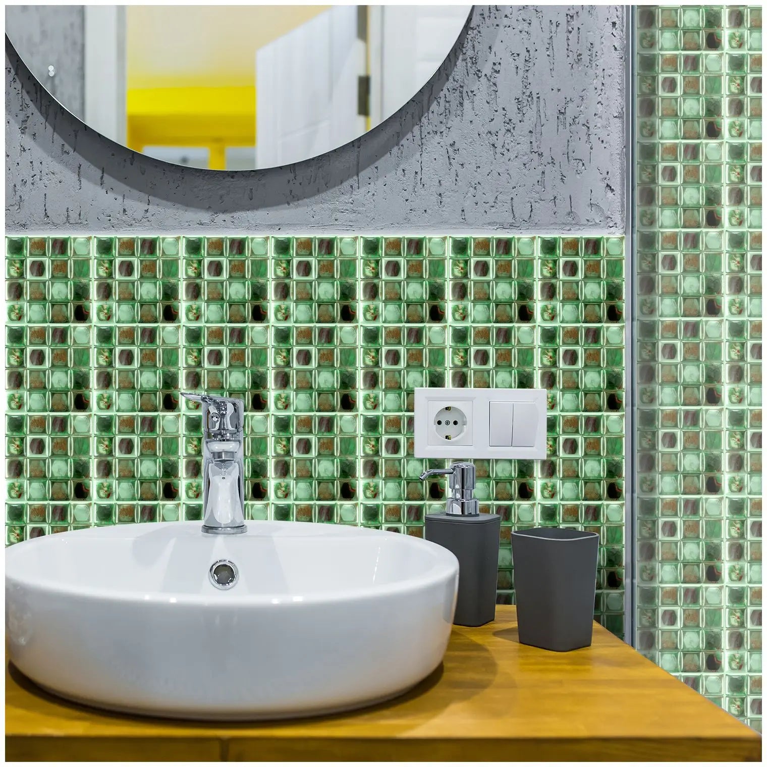 10 Waterproof Marble Mosaic Tile Stickers