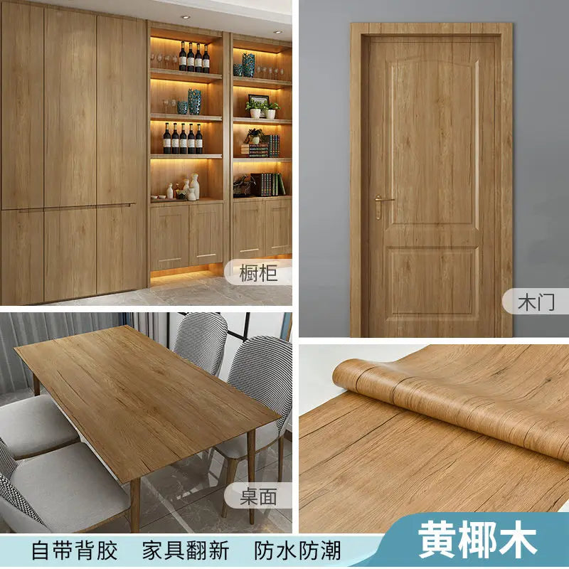 Giấy Dán Tường Vân Gỗ Chống Nước Đa Năng 10m