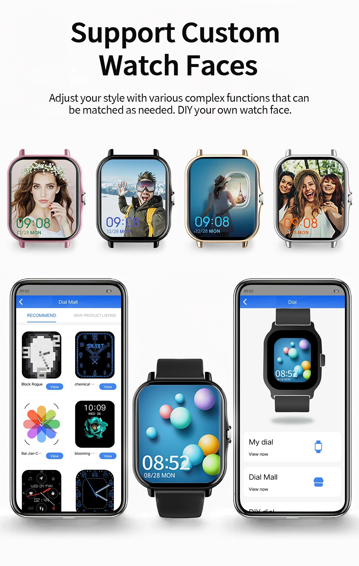 Đồng Hồ Thông Minh 1.83 Gọi BT, Theo Dõi Sức Khỏe