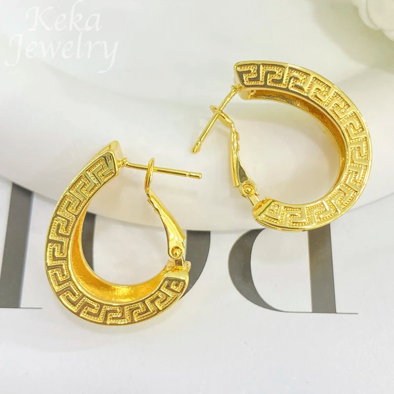 High-end Dubai Gold Jewelry Set for Women's Wedding Party
