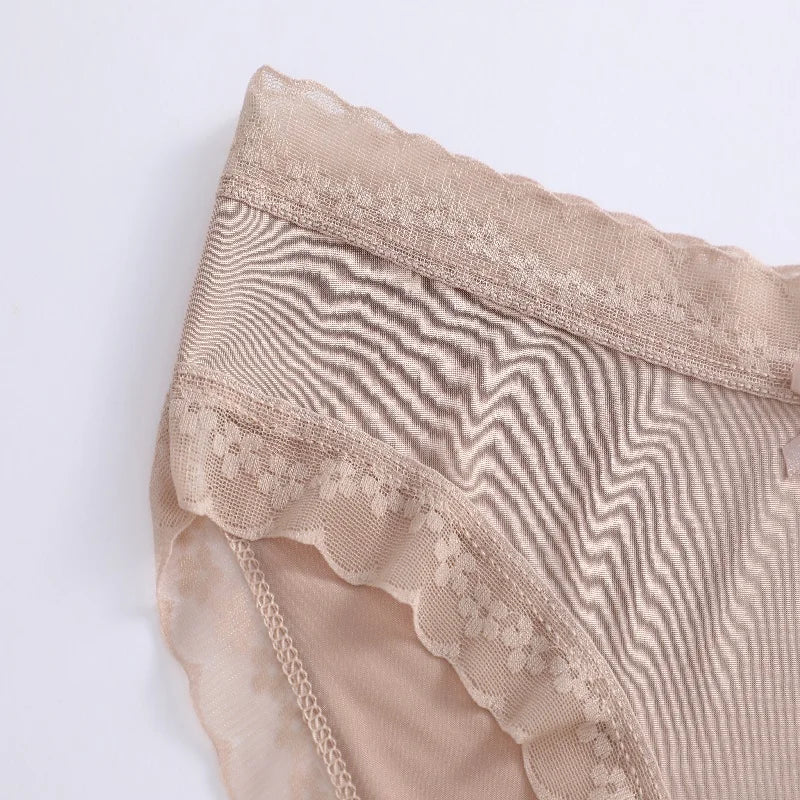 3 Pieces Women's Underwear, Thin, Cool, Sexy, Summer, Cold Silk