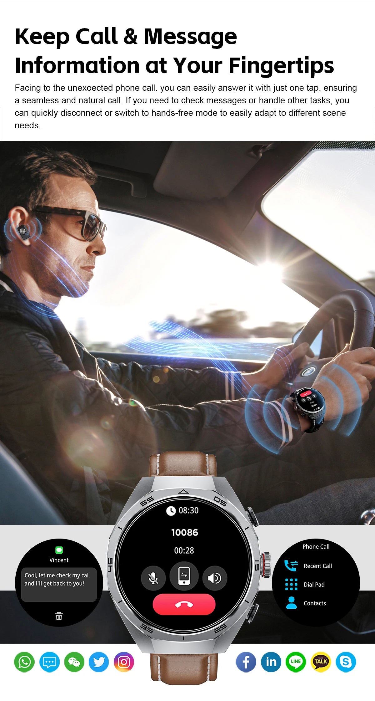 Đồng Hồ Thông Minh TWS 2in1 Chống Nước IP67 Bluetooth