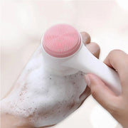 Double-sided soft exfoliating 3D silicone facial brush