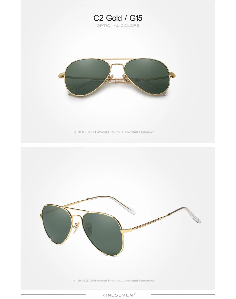 Kính Mát KINGSEVEN Phi Công Nam Nữ Chống UV400 Retro