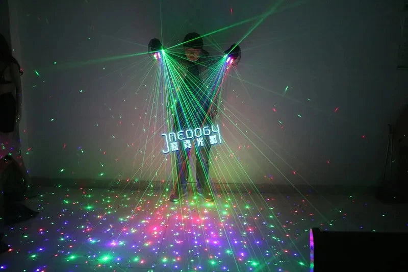 DJ Laser Gloves RGB 2in1 LED Stage Party Lights