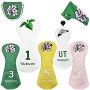 Floral embroidered golf club cover set - Driver &amp; Fairway Woods