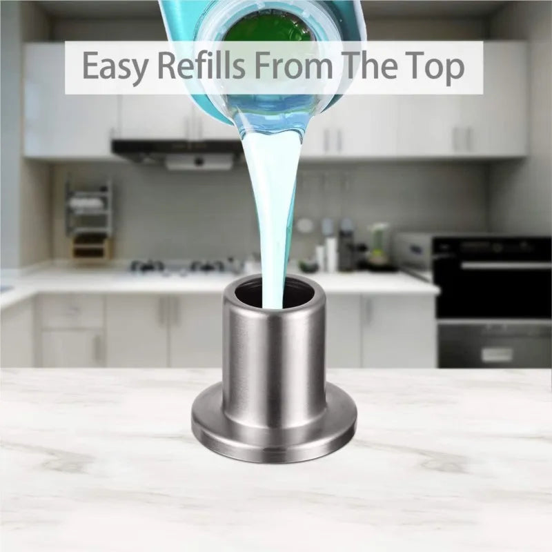 500ml Stainless Steel Under Sink Soap Dispenser for Kitchen