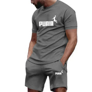 Men's Summer Sports Set - Short Shirt + Breathable Pants
