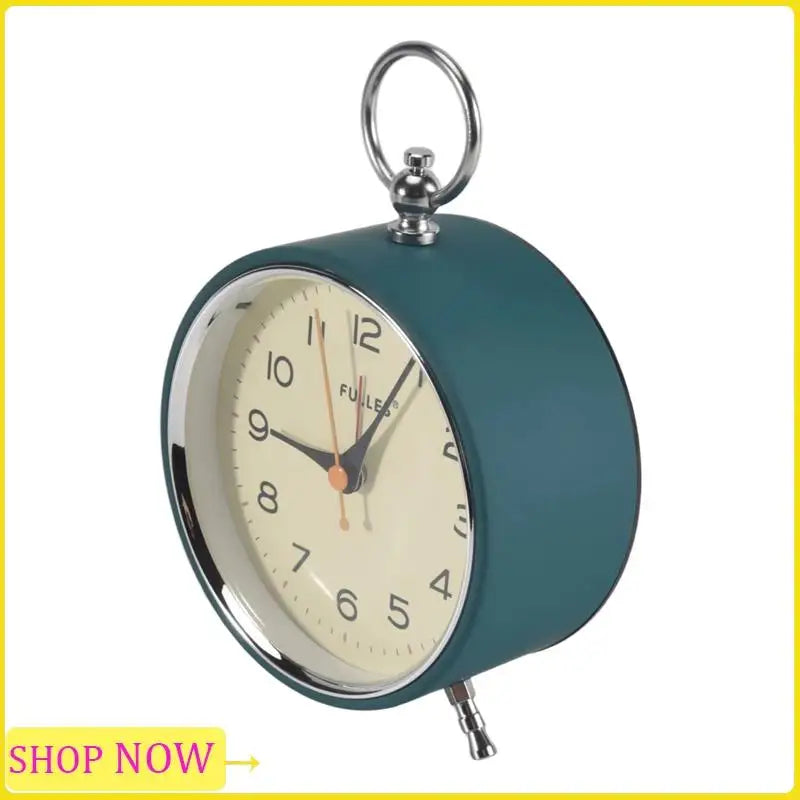 Đồng hồ báo thức analog không tích tắc, có đèn ngủ