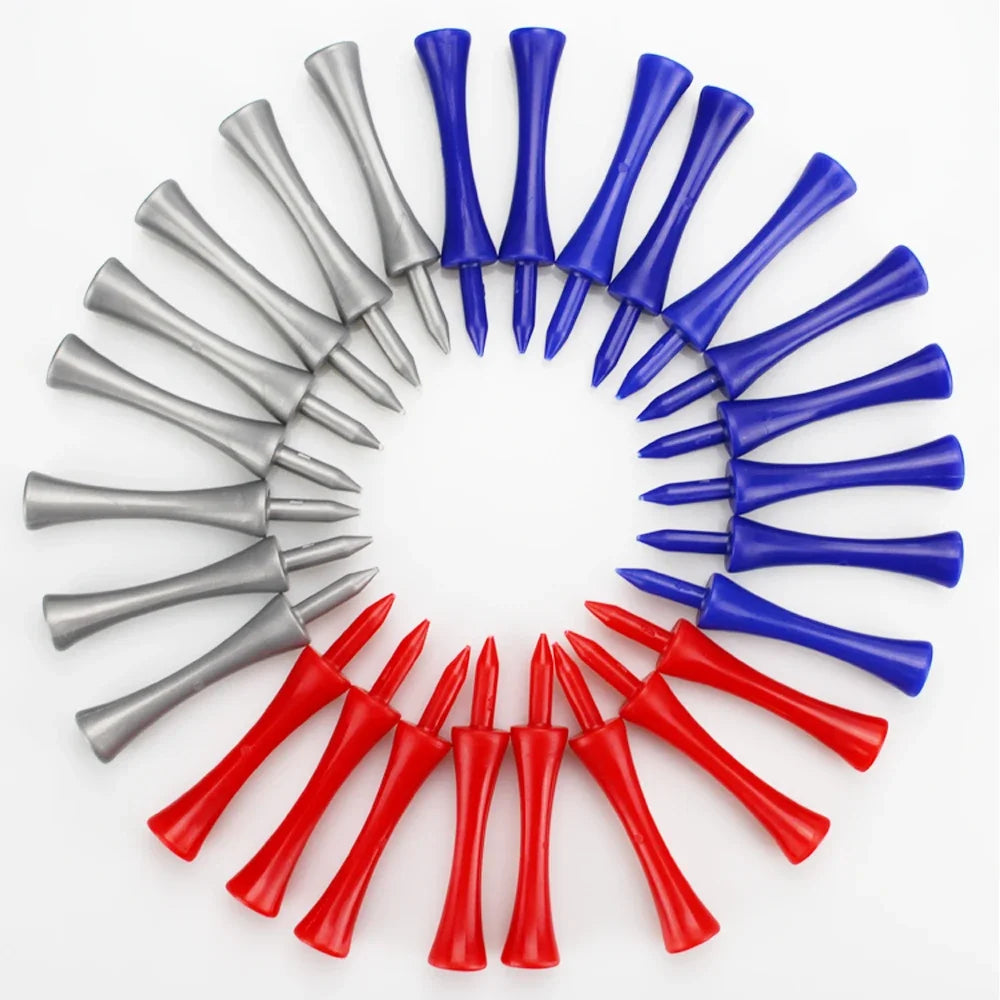 Plastic Golf Tee Combo 50/100 Pieces, Many Sizes, Durable and Beautiful