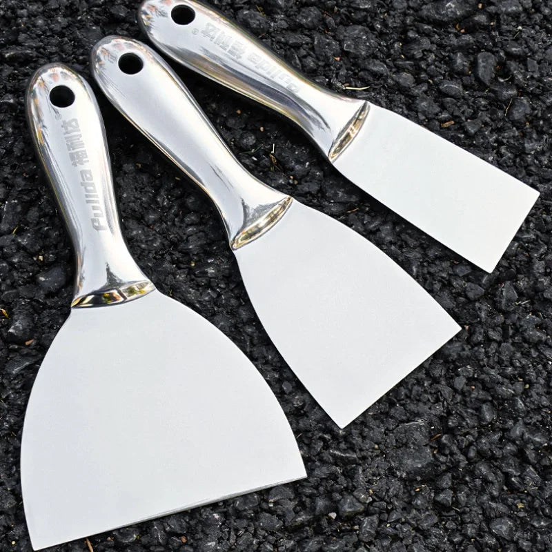Construction Integrated Blade Cleaning Tool Putty Scraper Blade Cleaning Shovel Blade Stainless Steel Putty Knife Batch Knife