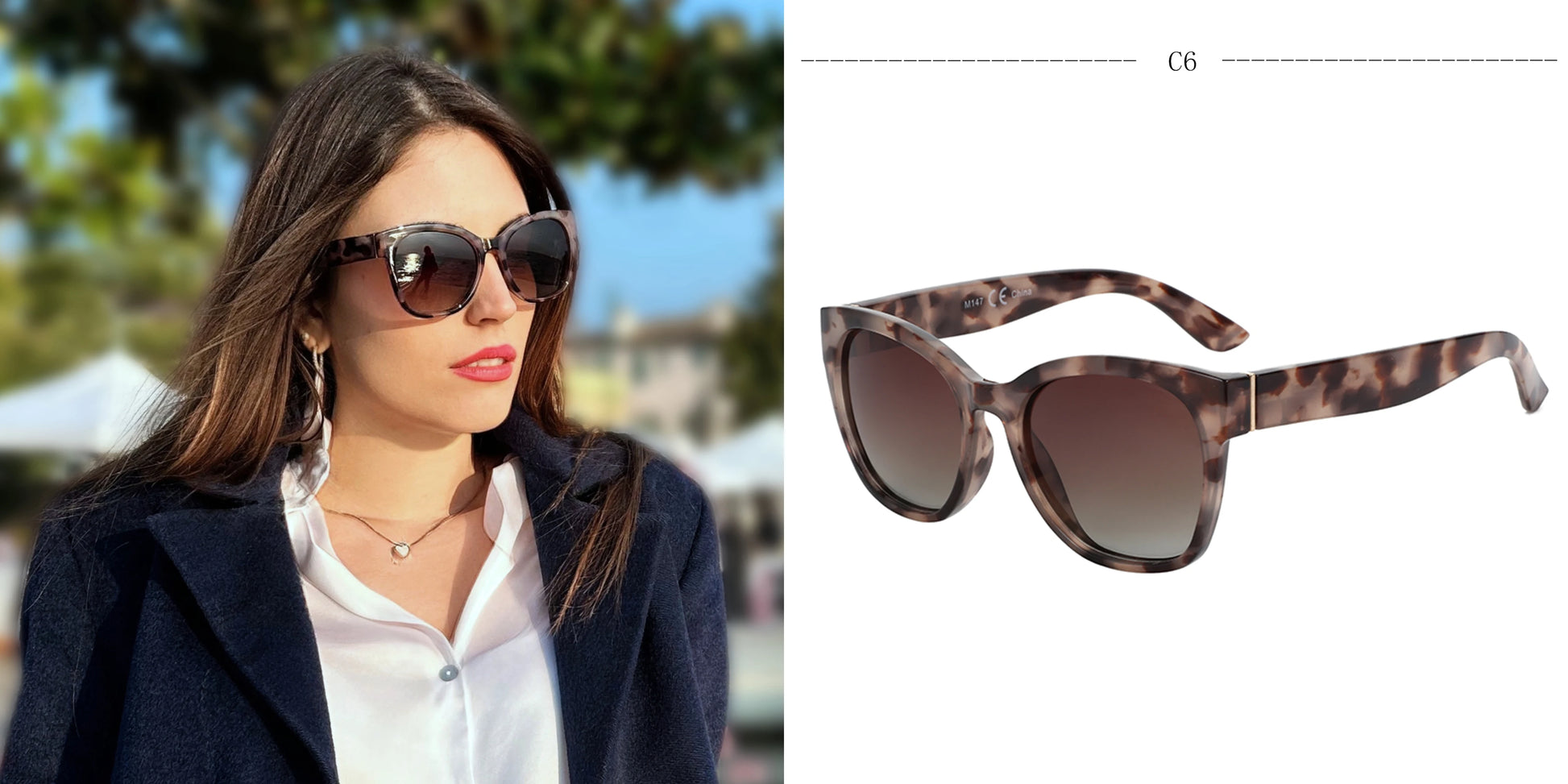 ZENOTTIC Fashion Cateye Polarized Sunglasses for Women - Oversized Sun Glasses UV400 Protection Retro Shades Designer Style - Daisan Mart