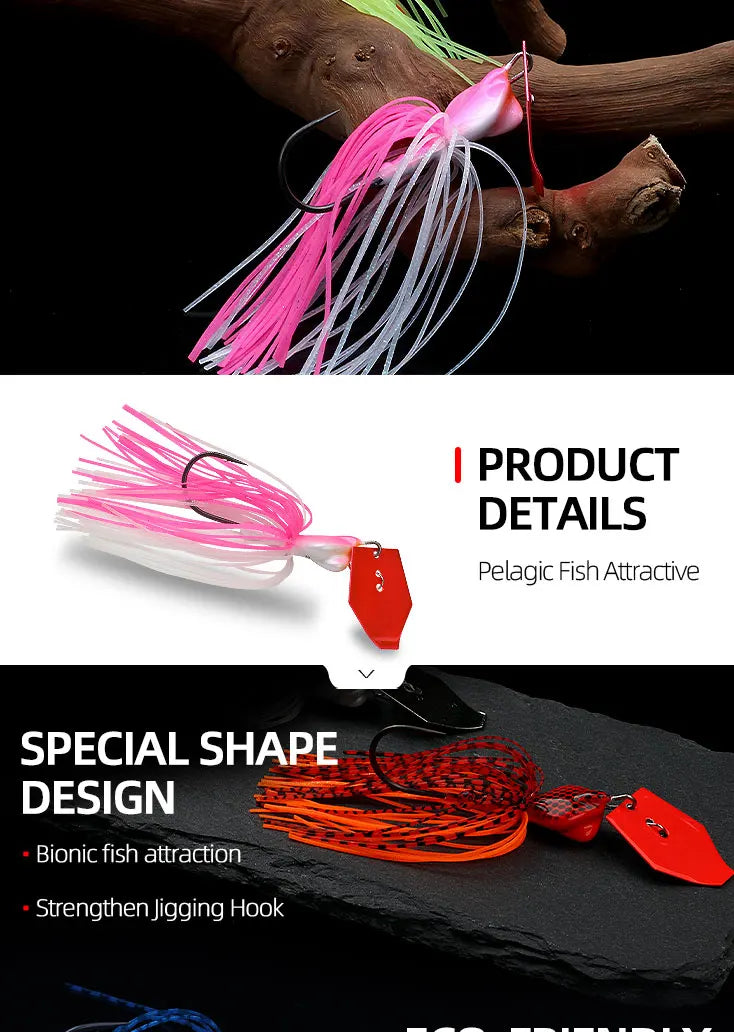 Mồi Jig Đầu Lắc 1/2oz Câu Cá Magic Works Silicon