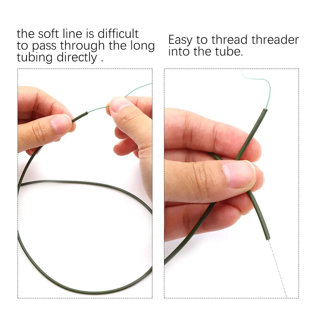 110cm Carp Fishing Line Threader Hair Rig Making Accessories Fishing Tool For Carp Tubing Threading Lines Terminal Tackle