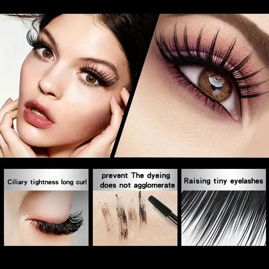 4D Waterproof Mascara, Thick, Long, Curled, Long Lasting, 50h