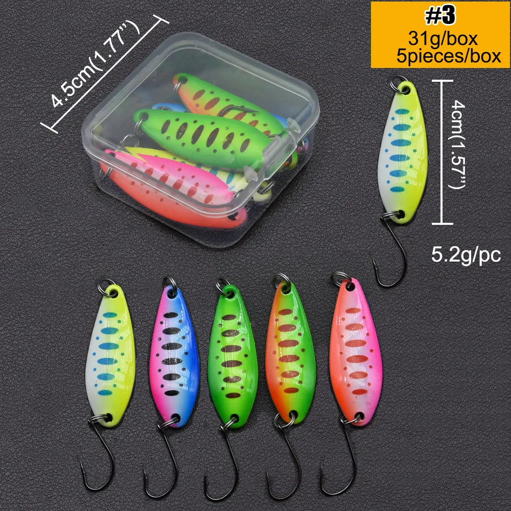 Mồi Câu Kim Loại JYJ Đa Kích Thước 3g-7g Lure Cá