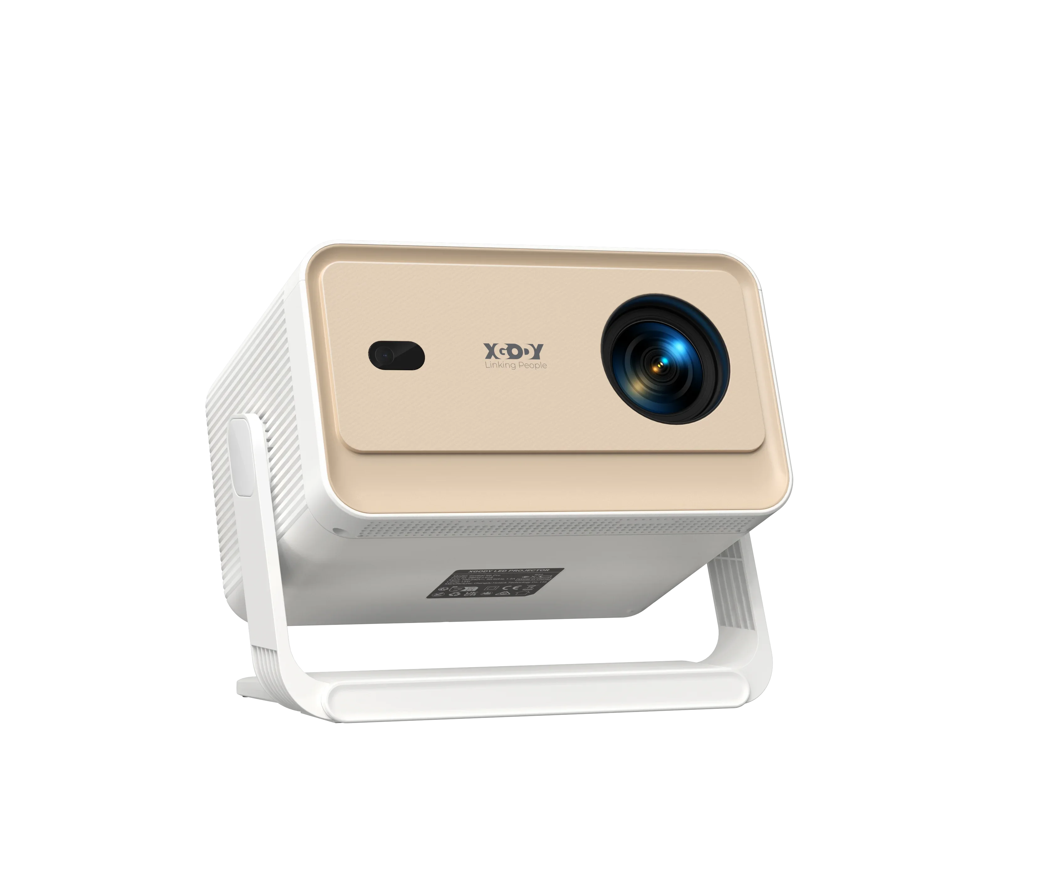 XGODY Gimbal N6 Pro 4K Projector Netflix Officially 700 Ansi Native 1080P Auto Focus Whale OS TV for Movie Home Theater - Daisan Mart