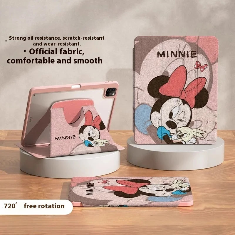 Ốp iPad Mickey Minnie Có Giá Để Bút, Bảo Vệ Toàn Diện - Daisan Mart