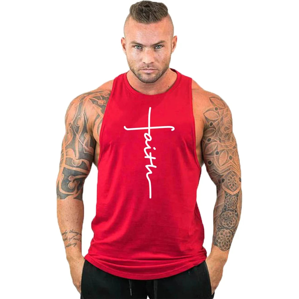 Men's Sleeveless Gym Sports T-Shirt, Breathable
