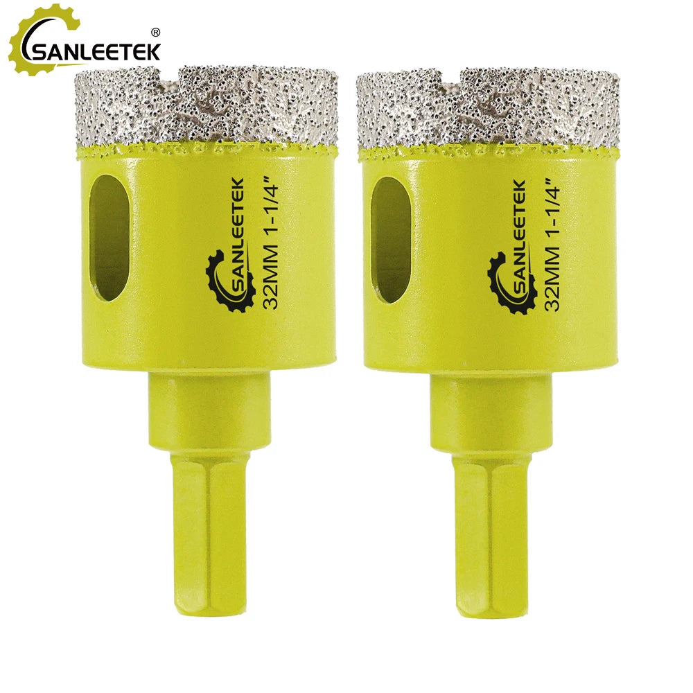 SANLEETEK Hex Shank Diamond Core Drill Bits 20-35mm 2pcs Tile Hole Saw For Ceramic Porcelain Tile Granite Marble Drilling Tools