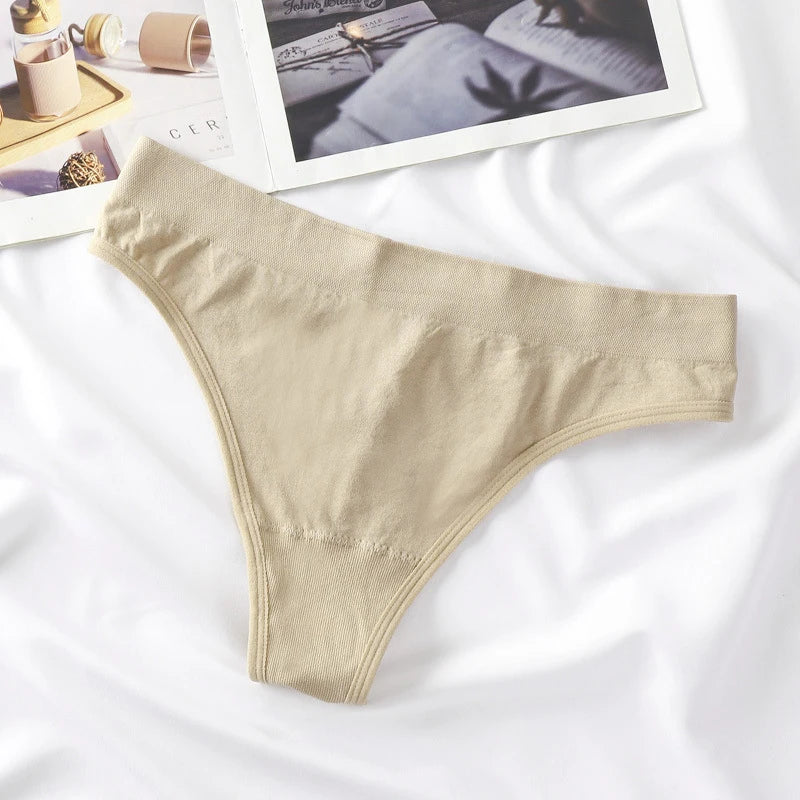 Seamless Thongs Women High Waist Sports Panties Sexy Underwear Ladies Fitness Lingere Pantys Comfortable Women G-string