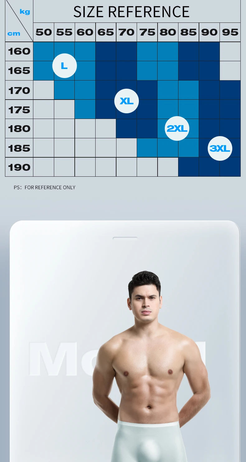 3D Ice Silk men's sports underwear, cool summer