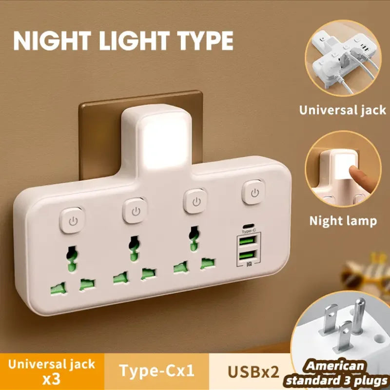 Ổ Cắm Điện Đa Năng Thông Minh Có Đèn & USB Sạc - Daisan Mart