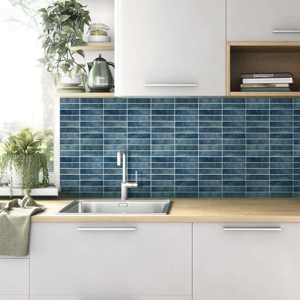 Miếng Dán Gạch 3D Xanh Chống Nước 30x30cm Nhà Tắm - Daisan Mart