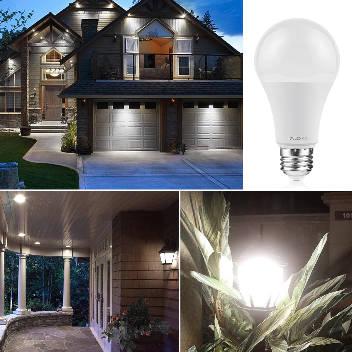 Smart Sensor LED Bulb 15W Automatically On/Off