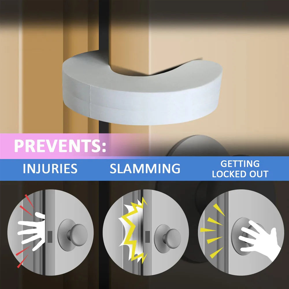 6 Piece Set of Soft Foam Door Stopper Anti-pinch Door Stopper Anti-pinch Guard Protector Child Safety Door Stopper Soft Foam Pad - Daisan Mart