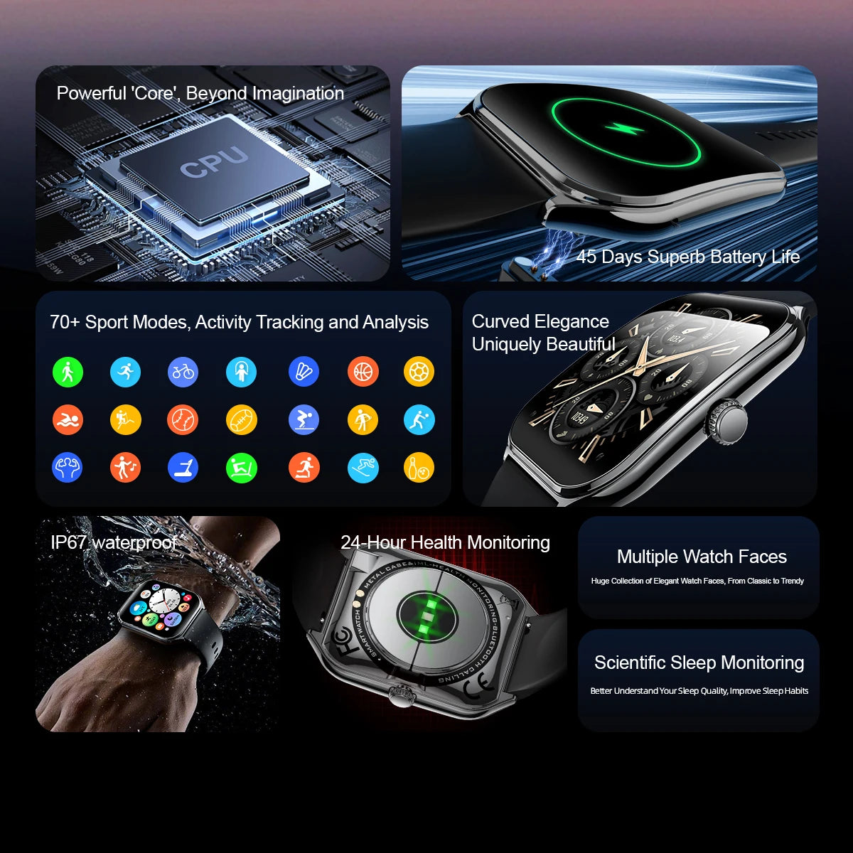 Ultra-Thin Smartwatch 1.96 AMOLED Continuous Display