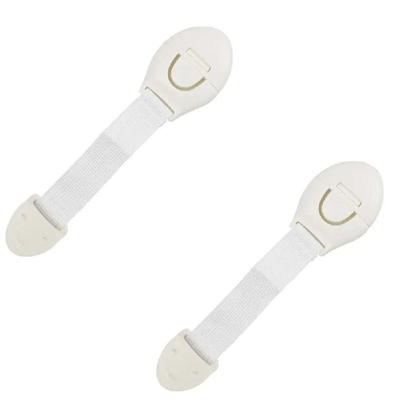 2Pcs Child Lock Protection for Locking Cabinet Cupboard Drawers Refrigerator Doors Children's Safety Kids Plastic Safe Lock