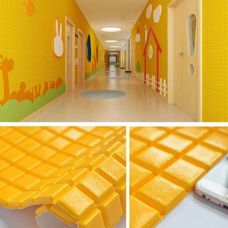 Mosaic Anti-collision Wall Sticker TV Background Decor Wallpaper Self-adhesive Living Room 3D Foam Soft Package Paste Waterproof