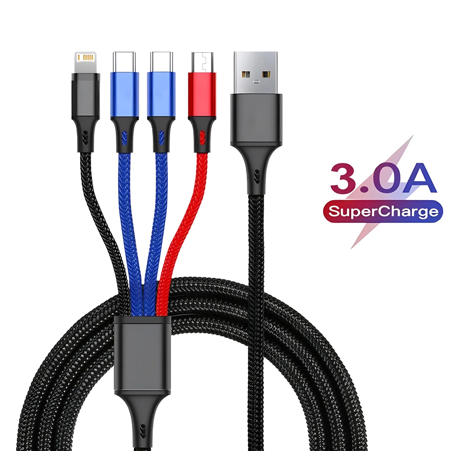 4 in 1 Multi-Function Fast Charging Cable for iPhone &amp; Android