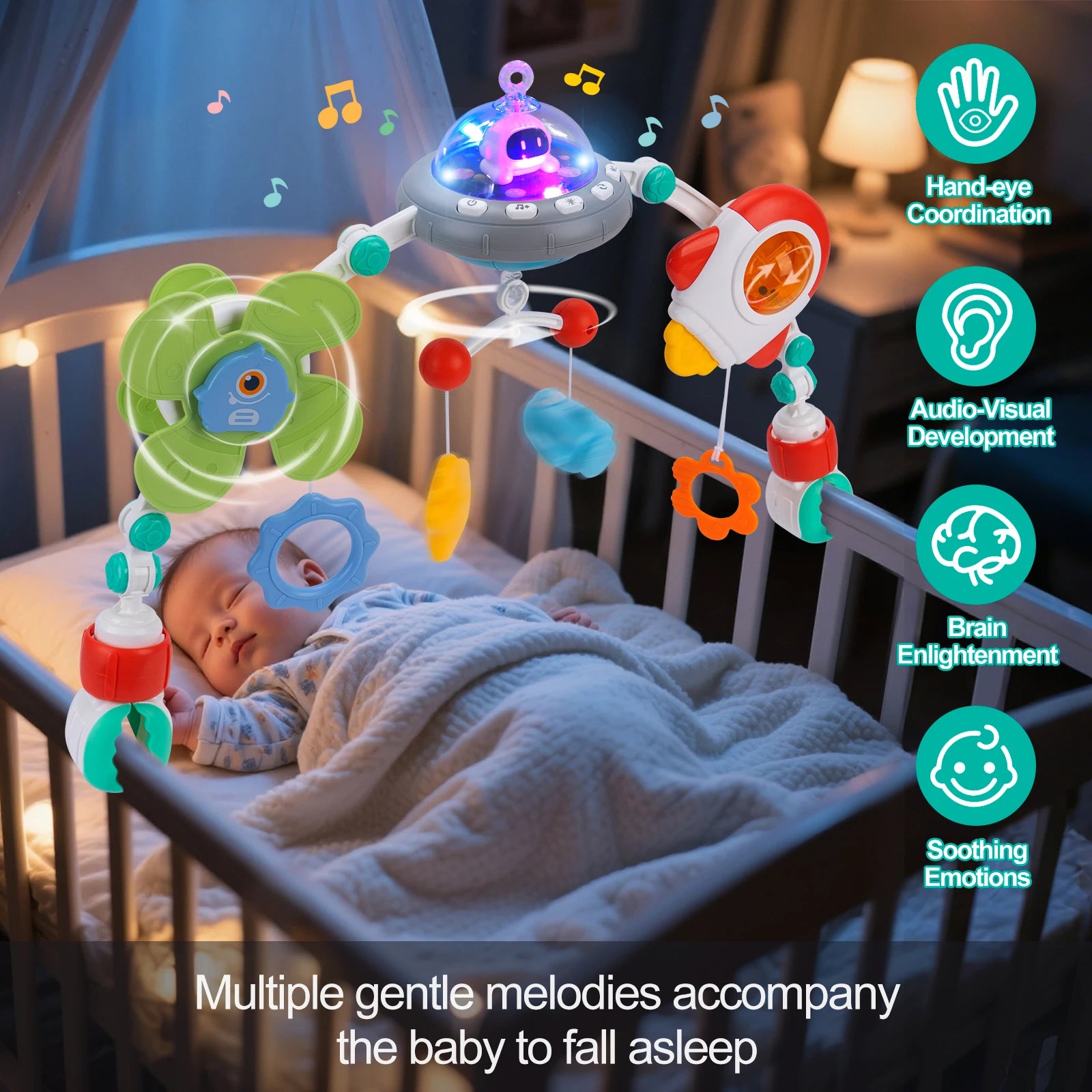 Sensory Development Toy Ring Stroller Crib