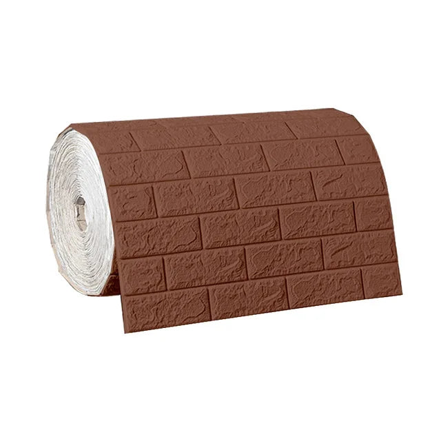3D waterproof self-adhesive brick-like wall panels