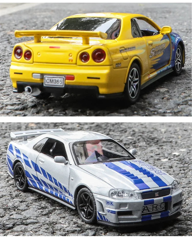 Mô Hình Xe Hợp Kim GTR R34 Skyline Cho Bé Trai - Daisan Mart