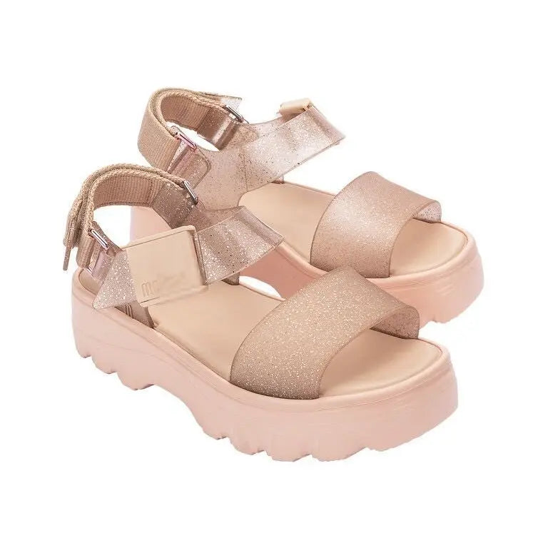 Sandal Nữ Mini Melissa 2025 Sóng Hoa Tim Retro
