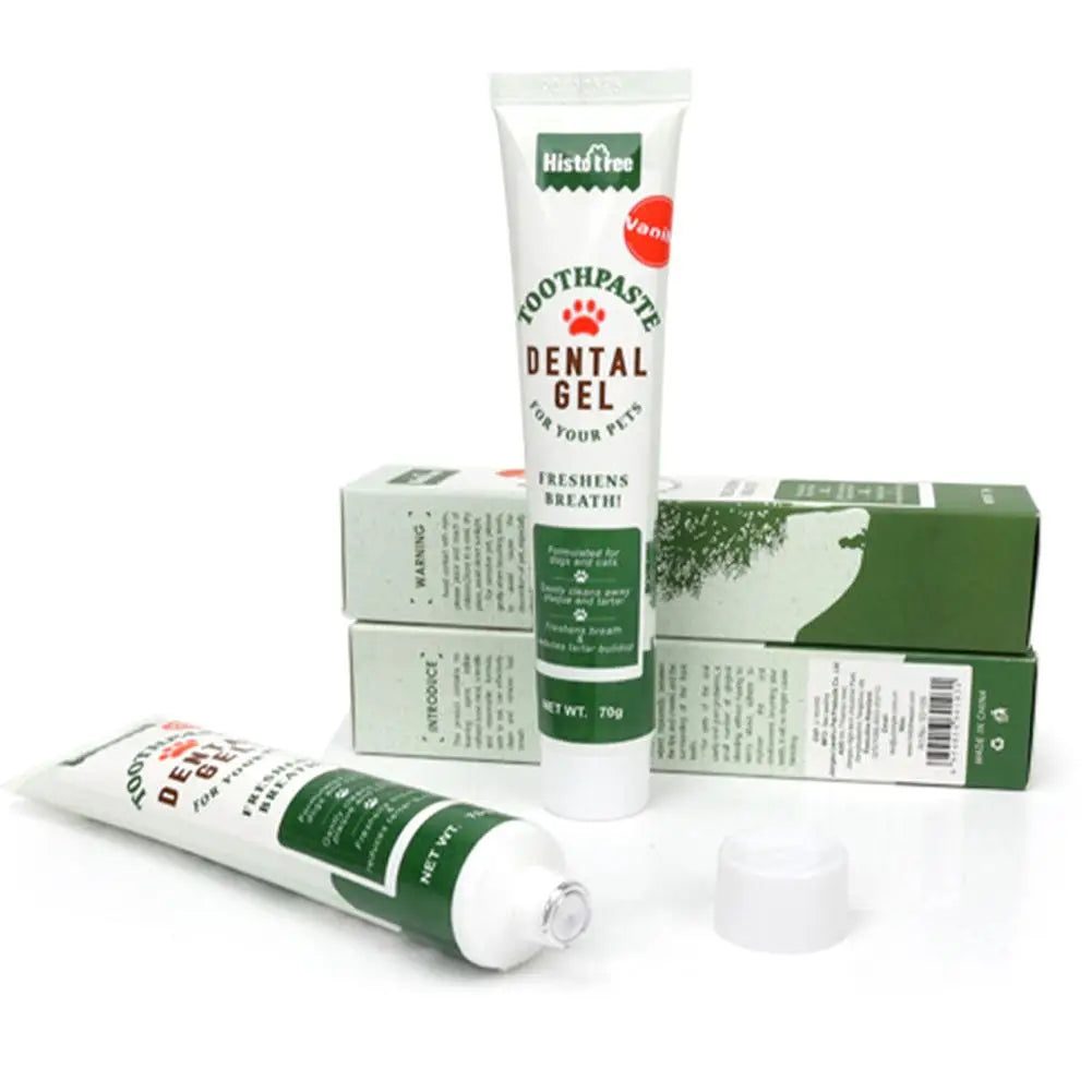Pet Dog Toothpaste Cleaning Supplies Vanilla Beef Flavor Toothpaste Pet Dog Refreshing Cat Flavor P4E0 - Daisan Mart