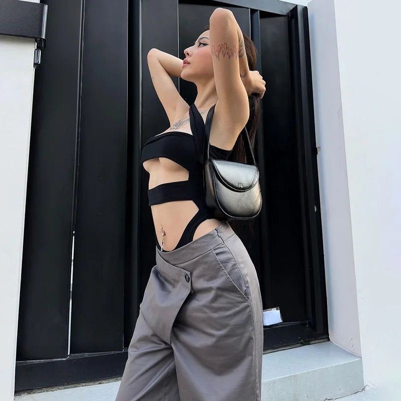 Sexy Backless Y2K Festival Style Women's Bodysuit