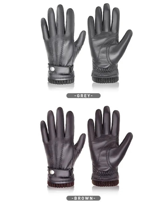 Găng Tay Da Cừu BISON DENIM Chạm Màn Hình Ấm Áp